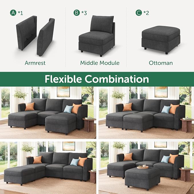 HONBAY Modular Sectional Sofa - Image 4