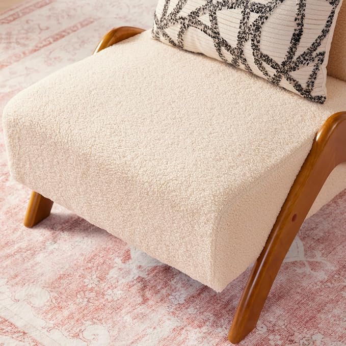Oversized Accent Chair, upholstered armless mid Century Modern Living Room Chair - Image 4