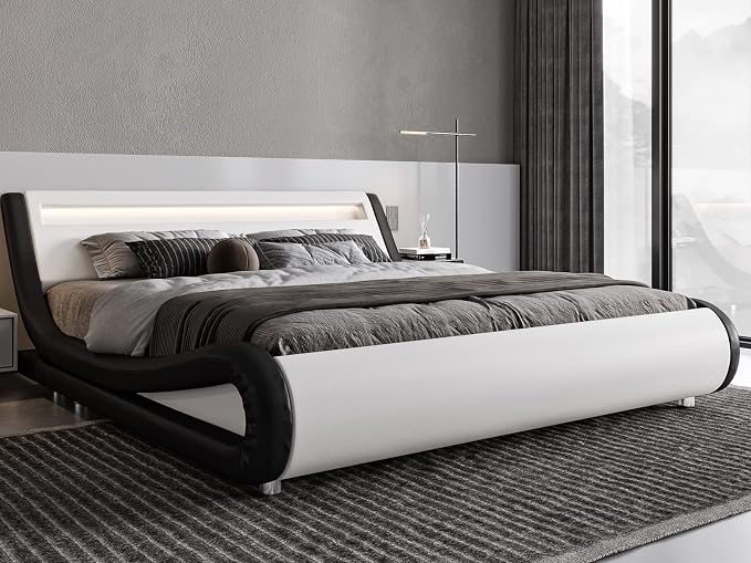 Allewie King Size LED Platform Bed Frame by Allewie