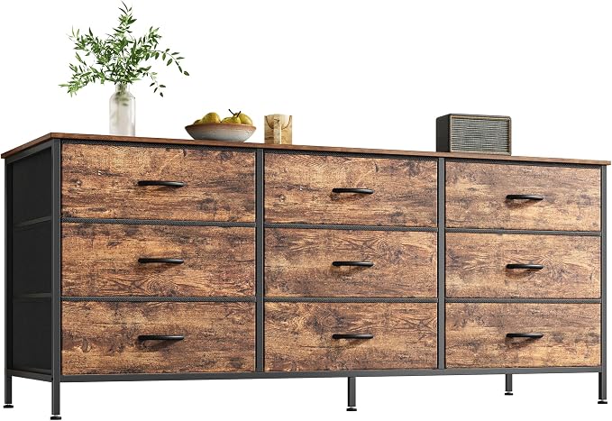 Huuger 9 Drawer Dresser, 55 Inch TV Stand by Huuger