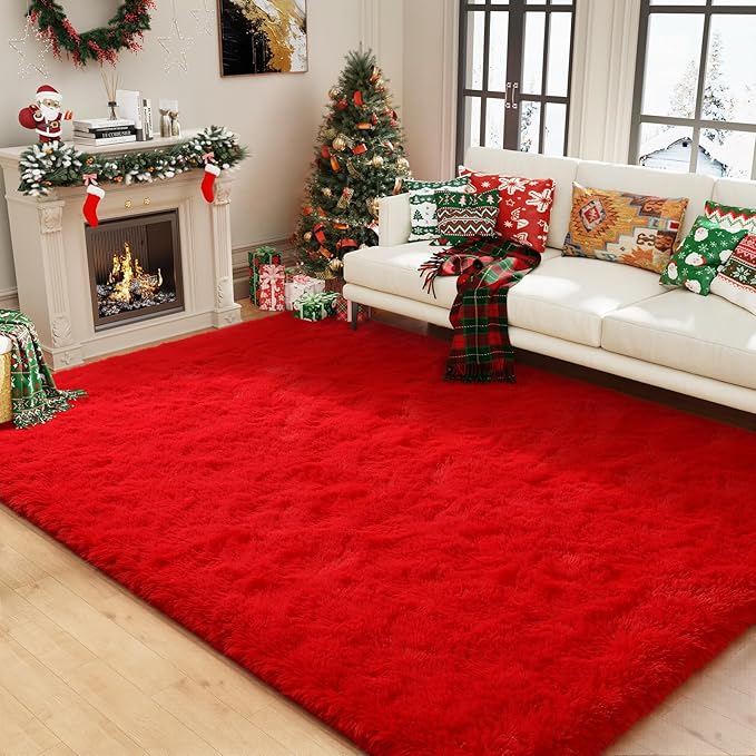Amearea Premium Soft Fluffy Rug Modern Shag Carpet, 5.3x7.5 Feet, Fuzzy Plush by AmeareaDirect