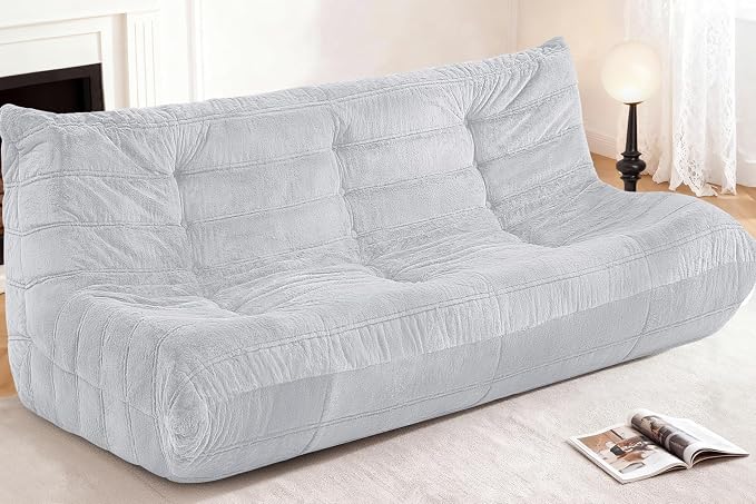 Bean Bag 3-Seater Chair Big Sofa Beanbag Chair by Cansunna