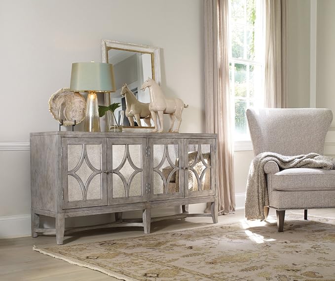 Hooker Furniture Melange 4-Door Diamante Console in Weathered Gray - Image 2