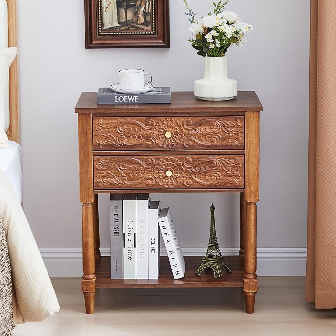 Nightstand, Farmhouse Bedside Table - Image 3
