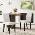 Welzona Upholstered Dining Chairs Set of 2, Modern Button Tufted Parsons Design by WelzonaDirect
