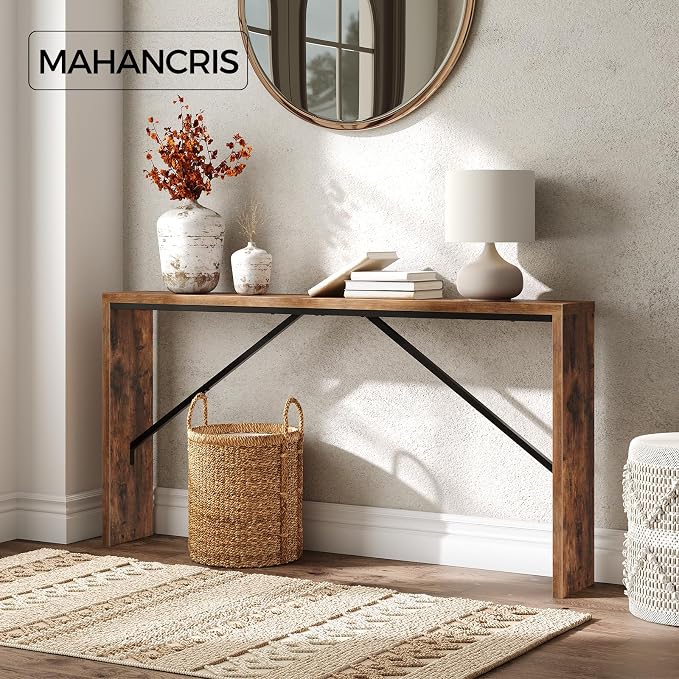 MAHANCRIS Console Table, 62.2" Long Sofa Table Behind Couch, Narrow Entryway - Image 2