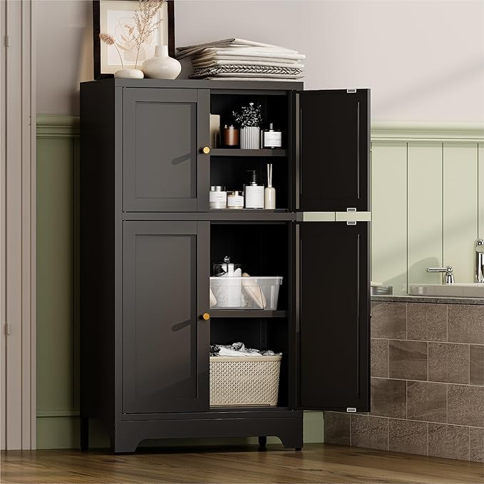 YAUWOH Bathroom Floor Cabinet, Metal Storage Cabinet by YAUWOHFactoryOutletsColorfulMetalFurniture