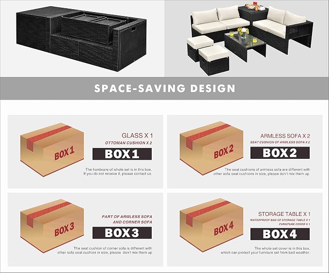 Tangkula 8 Pieces Patio Furniture Set - Image 2