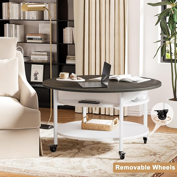 FABATO Round Lift Top Coffee Table - Image 7