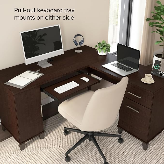 Bush Home 60-Inch L-Shaped Desk - Image 7