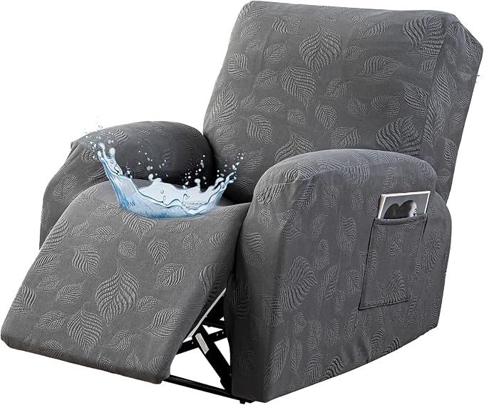 Gennia Recliner Chair Covers 3 Pieces Extra, Waterproof Jacquard Reclining by Genina