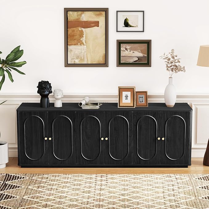 63'' Fluted Sideboard Buffet Cabinet - Image 6