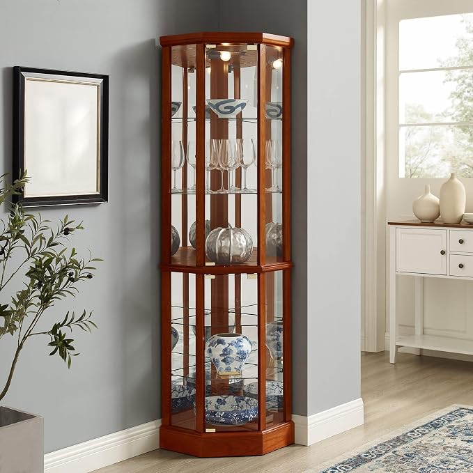 Glass Corner Display Cabinet - Image 4