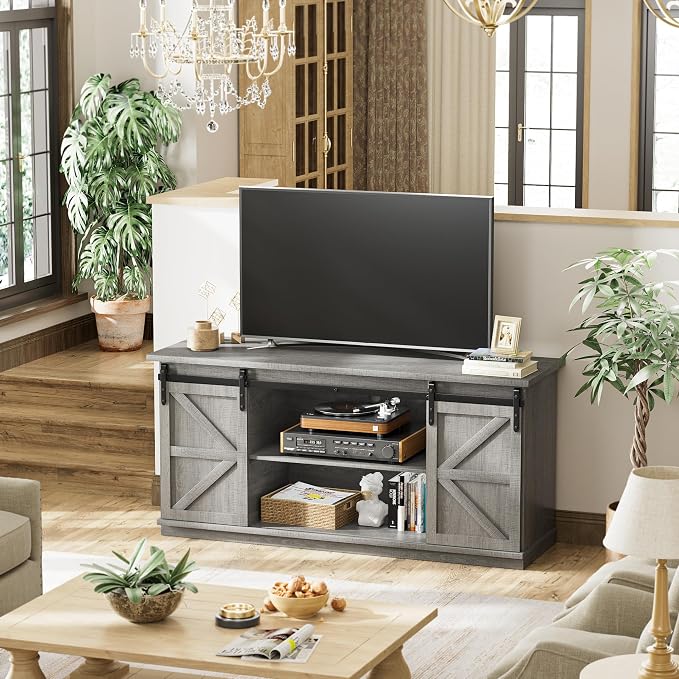 JUMMICO TV Stand for 65 Inch TV, Entertainment Center - Image 7