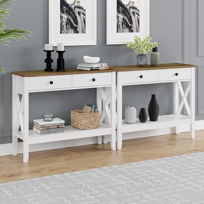 Lomojo Console Table, Sofa Table 13.8" D x 39.37" W x 31.5" HEntryway Table - Image 6