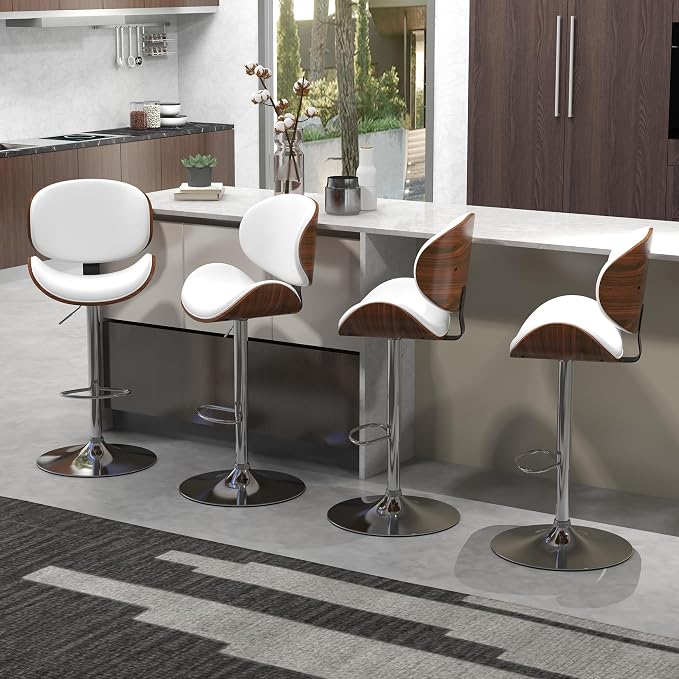 civama Bar Stools Set of 4 for Kitchen Counter, Adjustable Bar Height Chairs by civama
