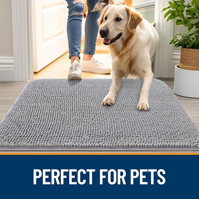 OLANLY Dog Door Mat for Muddy Paws 59x20, Absorbs Moisture and Dirt, Absorbent - Image 6