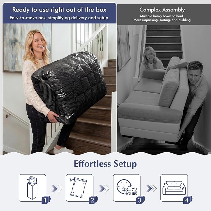 Homkdom Convertible Loveseat Sleeper, Space-Saving Folding Sofa Bed - Image 7