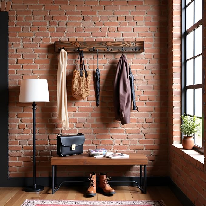 Alaterre Furniture Pomona Entryway Coat Hook – Modern Rustic 48-Inch Wall - Image 5
