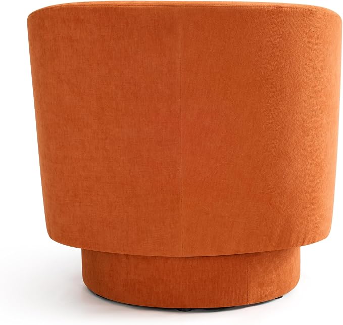 Swivel Barrel Accent Chairs Set of 2, Round Chenille Fabric Living Room Arm - Image 6