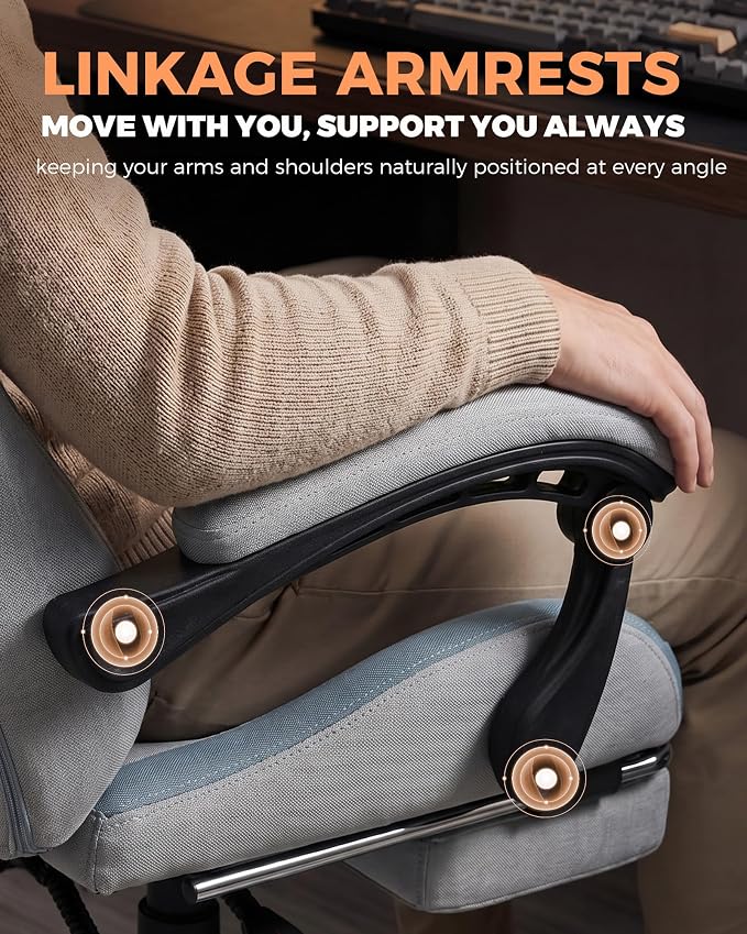 GTPLAYER Gaming Chair with Foot Rest & Pocket Spring Cushion, Ergonomic High - Image 6