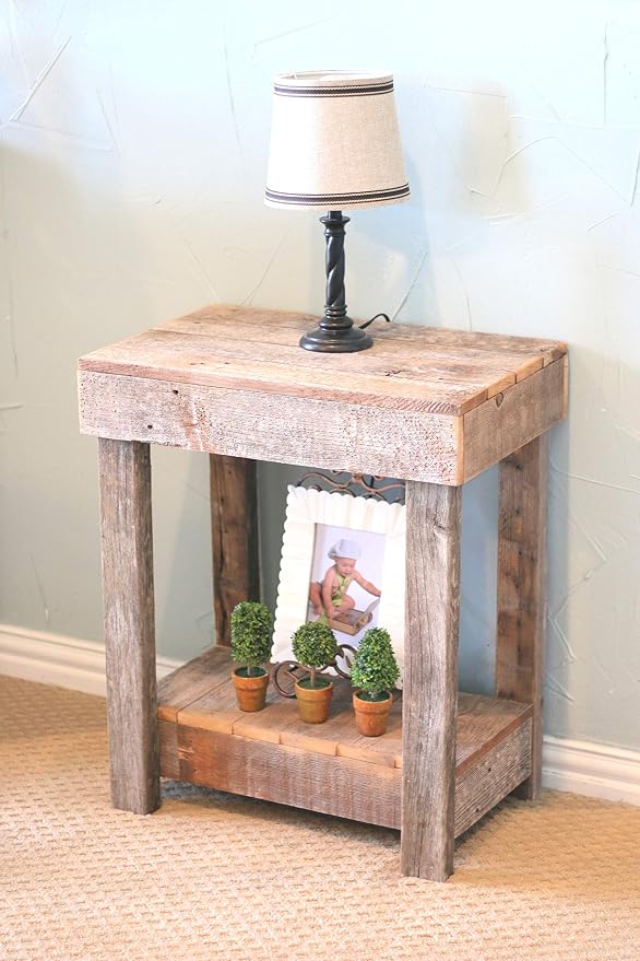 Doug and Cristy Designs Natural Rustic End Table - Image 2