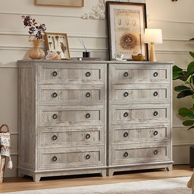 Joaxswe Farmhouse 5 Drawer Dresser by Joaxswe