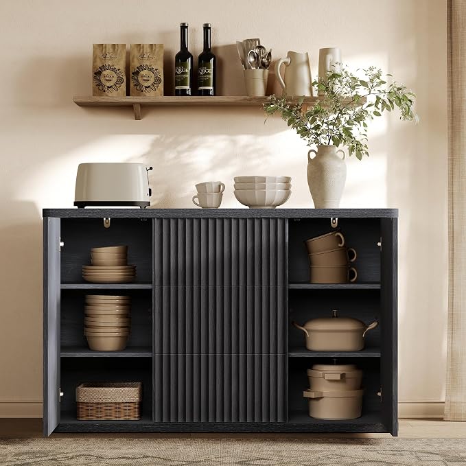 SICOTAS Buffet Cabinet with Storage 54.7" Large Modern Accent Storage Cabinet - Image 7