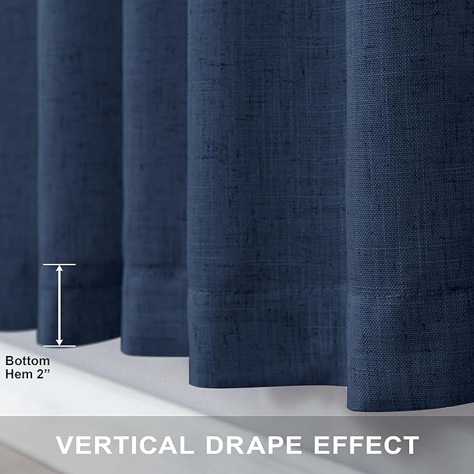Navy Blue Curtains 84 Inch Length - Image 5