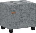 ABHENG Chenille Metal Framed Storage Ottoman, 12.2" D x 16.1" W x 17.7" H by Liveinacomfortablehome