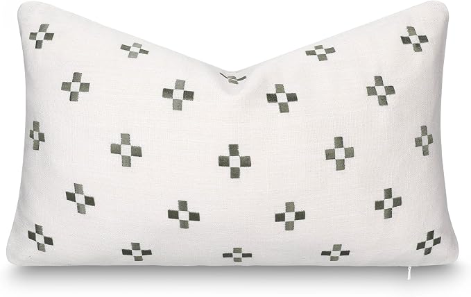Crumbs Home Modern Farmhouse California Casual Indoor Outdoor Lumbar Pillow by CRUMBSHOME