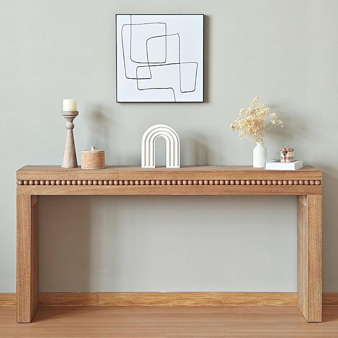 64" Console Table for Living Room, Long Sofa Table Behind Couch by HanStrong