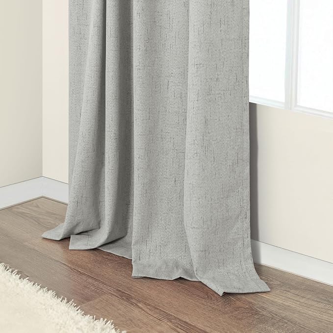Gray Room Darkening Curtains 96 Inches Long - Image 9