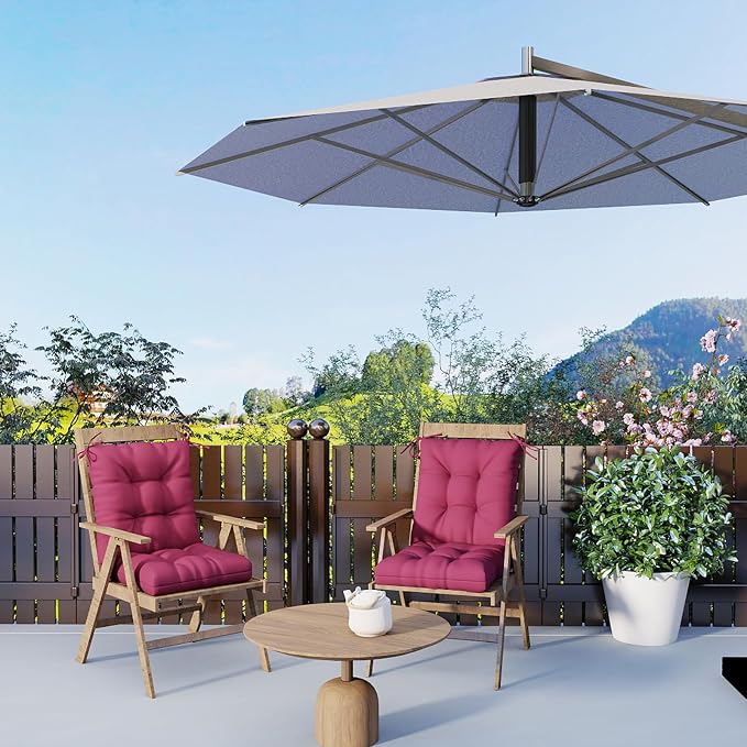 Outdoor Chair Cushion, High Back Soft Seat Pad - Image 2