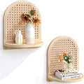 Arched Rattan Wall Shelf by LUPWNEKA