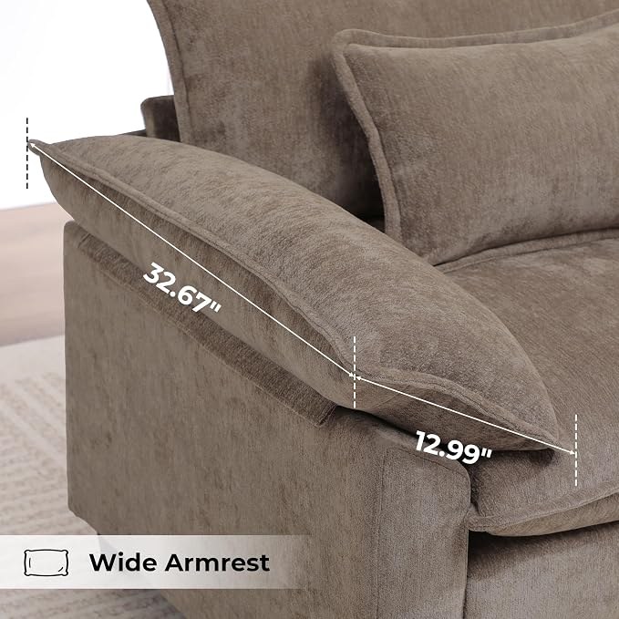 Oversized Accent Chair, Modern Chenille Cloud Sofa Chair - Image 9