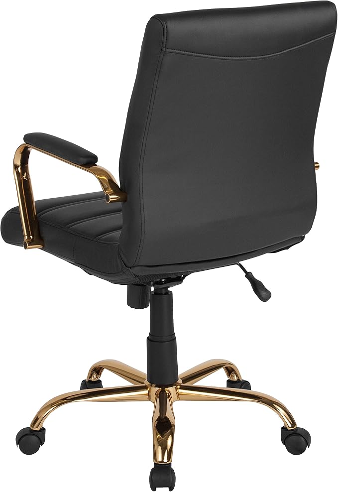 Flash Furniture Whitney Mid-Back Swivel LeatherSoft Desk Chair - Image 12