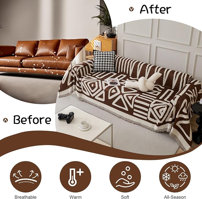 VClife Boho Couch Covers for Dog, Non Slip Pet Furniture Protector Soft Thick - Image 4