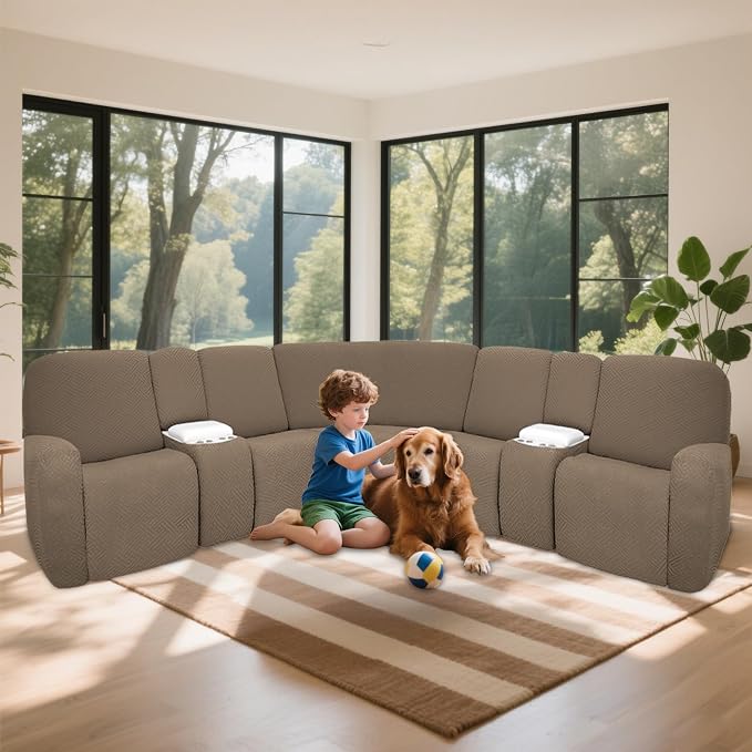100% Waterproof Sectional Recliner Couch Covers - Image 2