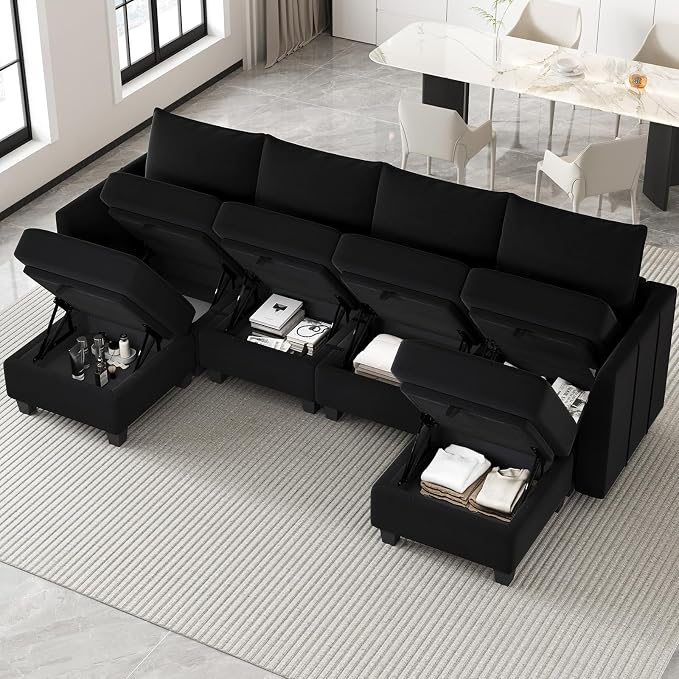 Belffin Modular Sectional Sofa U Shaped Couch - Image 3