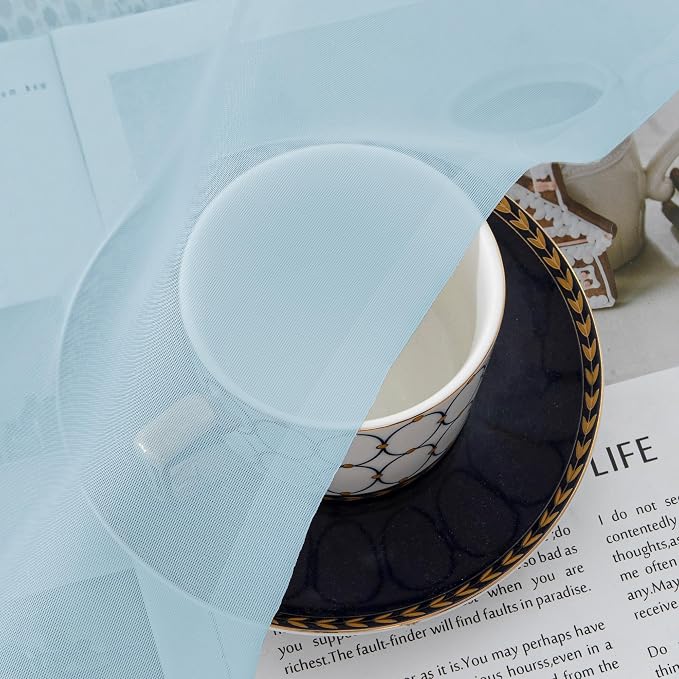 Chyhomenyc Sky Blue Sheer Valances - Image 3