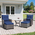 ALAULM 5-Piece Outdoor Swivel Rocking Chair Set by ALAULM