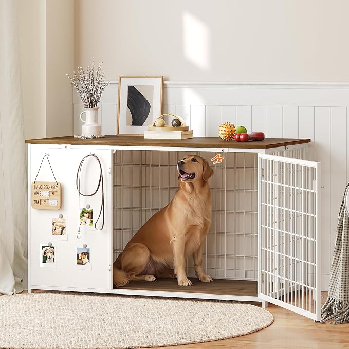 YATINEY Foldable Dog Crate Furniture, 47.2" Dog Crate - Image 5