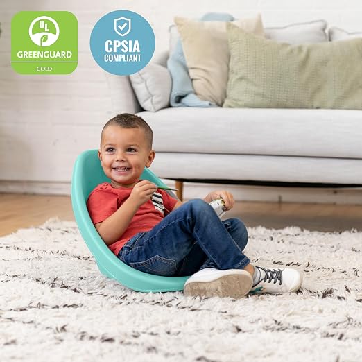 ECR4Kids Plastic Leaf Scoop Floor Rocker Seat, Classroom Furniture - Image 6