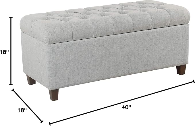 Homepop Home Decor Tufted Ainsley Button Storage Ottoman Bench - Image 14