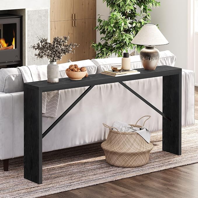 MAHANCRIS Console Table, 62.2" Long Sofa Table Behind Couch, Narrow Entryway - Image 2