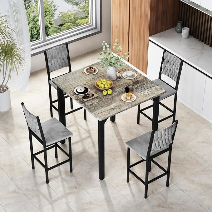 AWQM 5-Piece Dining Table Set, Dining Table Set - Image 3