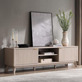 OKD 70" Mid Century Modern Fluted TV Stand, Entertainment Center, Media Console by OKD