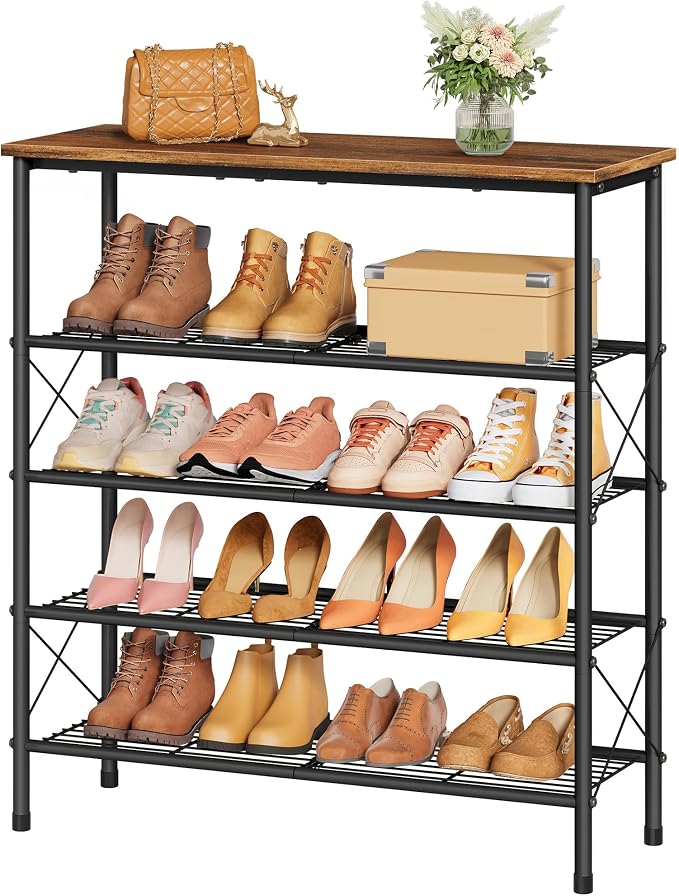 Tajsoon 5 Tier Shoe Rack Organizer by Tajsoon