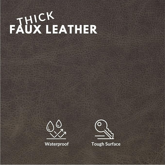 Faux Leather Fabric, Thick Durable Synthetic Repholstery Leather Vinyl - Image 2